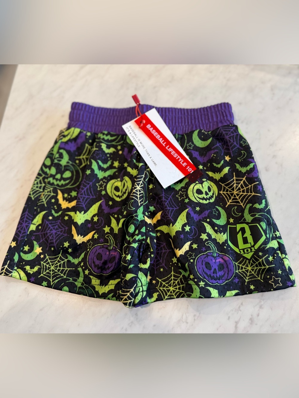 Baseball Lifestyle 101 Kids Halloween Shorts XXS